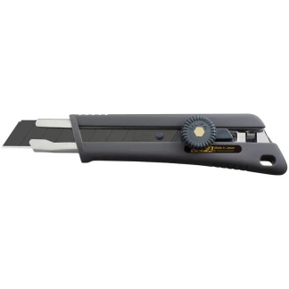 OLFA 18mm NOL-1/BB Rubber-Grip Ratchet-Lock Heavy-Duty Utility Knife with LBB Ultra-Sharp Black Blade