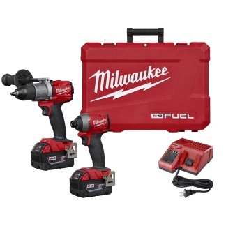 Milwaukee 2997-22B M18 FUEL 18 Volt Lithium-Ion Brushless Cordless 2-Tool Hammer Drill/Impact Driver Combo Kit