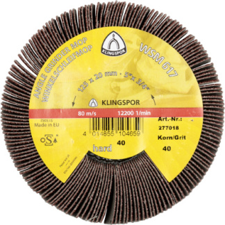 Klingspor 280236 WSM 617 abrasive mop wheels - CS 310 XF 5 x 3/4 Inch grain 40 thread 5/8"