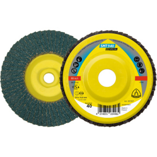 Klingspor 207208 SMT 940 abrasive mop discs - 4-1/2 x 5/8 Inch grain 60 flat