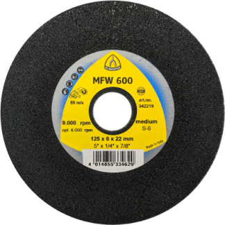 Klingspor 342219 UNITIZED WHEEL 600 compact discs - 5 x 1/4 x 7/8 Inch medium silicon carbide