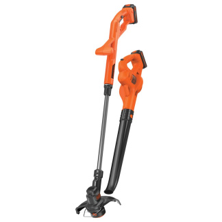 Black & Decker LCC222 20V MAX* Lithium 10 In. String Trimmer/Edger, Hard Surface Sweeper (2) 1.5 Ah