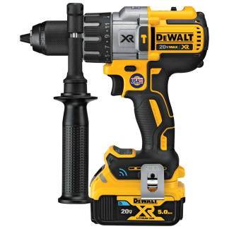 Dewalt DCD997P2BT 20V MAX XR PREMIUM TOOL CONNECT 1/2" HAMMERDRILL/DRIVER (5.0AH) W/ 2 TOOL CONNECT BATTERIES AND KIT BOX