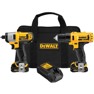 Dewalt DCK211S2 12V MAX 2 TOOL (DCD710, DCF815) W/ 2 BATTERIES AND BAG