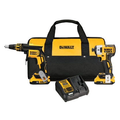 Dewalt DCK267D2 20V MAX 2 TOOL (DCF620 & DCF887) W/ 2 BATTERIES (2.0AH) AND BAG