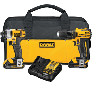 Dewalt DCK280C2 20V MAX 2 TOOL (DCD780 & DCF885) W/ 2 BATTERIES (1.5AH) AND BAG