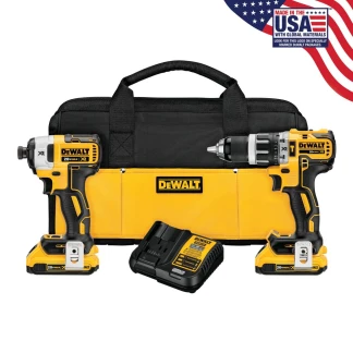 Dewalt DCK287D2 20V MAX XR 2 TOOL (DCD796 & DCF887) W/ 2 BATTERIES (2.0AH) AND BAG