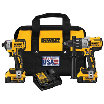 Dewalt DCK299M2 20V MAX XR 2 TOOL (DCD996 & DCF887) W/ 2 BATTERIES (4.0AH) AND BAG