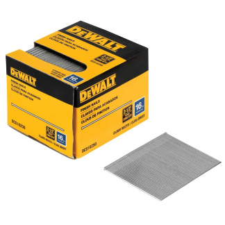 Dewalt DCS16250 16GA, STRAIGHT ANGLE FINISH NAILS, 2-1/2", CHISEL POINT, COATED, 2500 CT