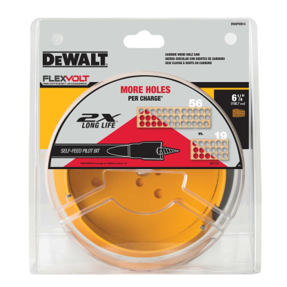 Dewalt DWAFV0614 6-1/4" CARBIDE WOOD HOLE SAW