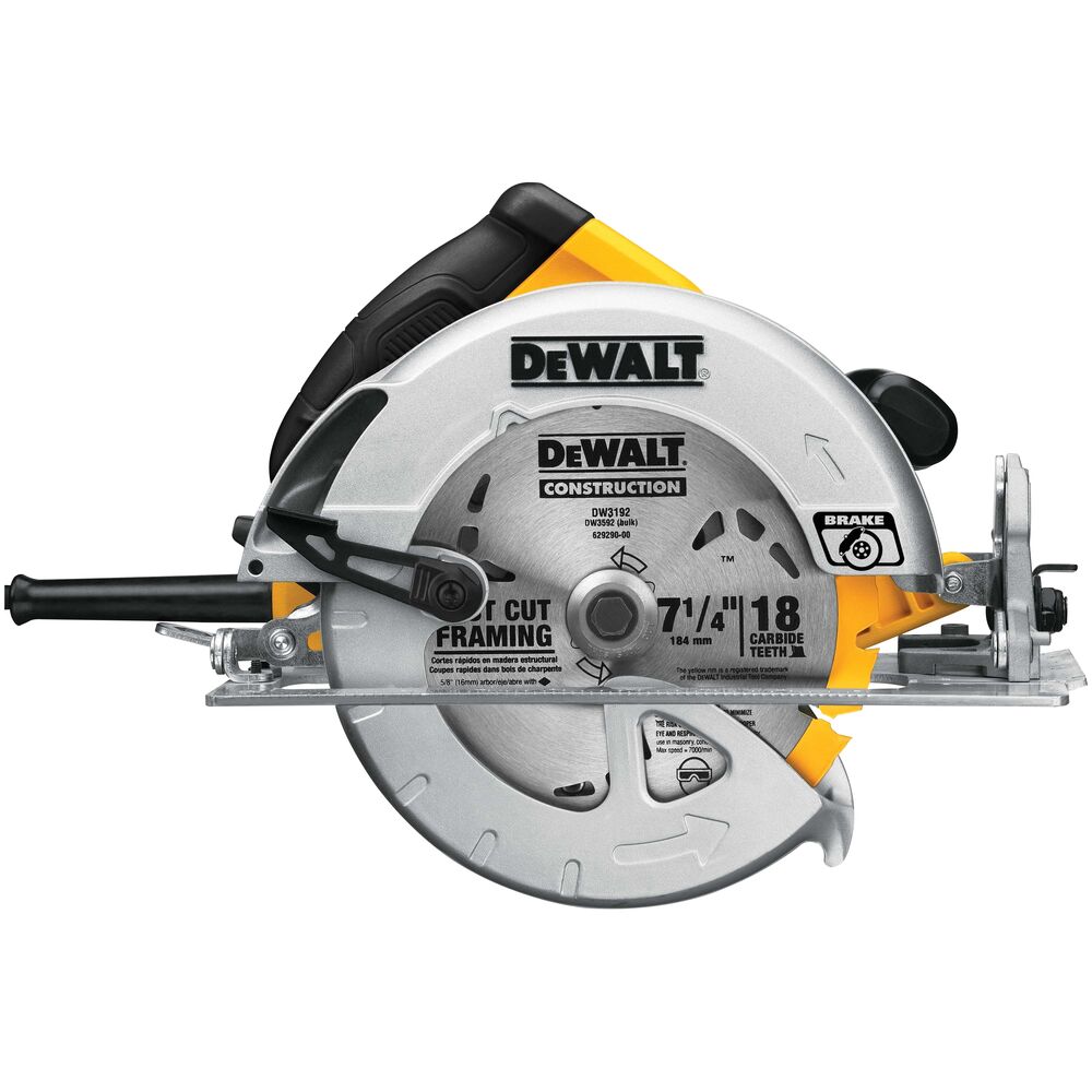 Dewalt DWE575SB 7-1/4″ LIGHT WEIGHT CIRCULAR SAW WITH ELECTRIC BRAKE 15 AMP  W/ BAG Adam's Tarp  Tool Ltd