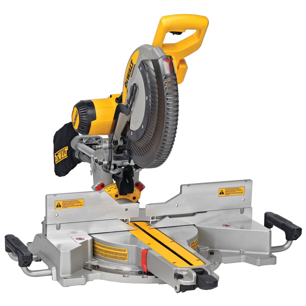 DEWALT DWS780 Corded12″ Double Bevel Sliding Compound Miter Saw 120V 15A  Adam's Tarp  Tool Ltd