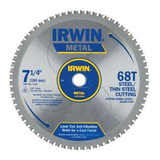 Irwin 4935560 SAW BLADE 7 1/4" 68T MC - THIN STEEL