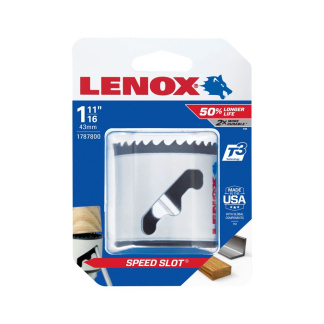 Lenox 1787800 1-11/16" Bi-Metal Speed Slot Clam Shell Hole Saw