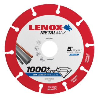 Lenox 1972922 Metal Max 5" x 7/8" Angle Grinder Diamond Cut Off Wheel