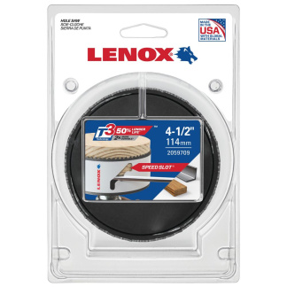 Lenox 2059709 4-1/2" Bi-Metal Speed Slot Clam Shell Hole Saw