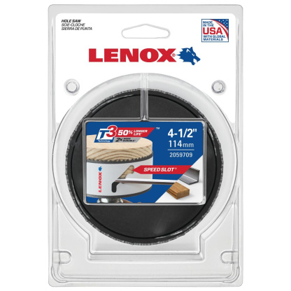 Lenox 2059709 4-1/2" Bi-Metal Speed Slot Clam Shell Hole Saw