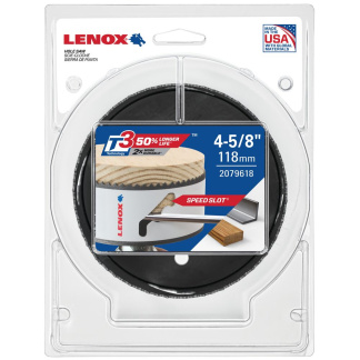 Lenox 2079618 4-5/8" Bi-Metal Speed Slot Clam Shell Hole Saw