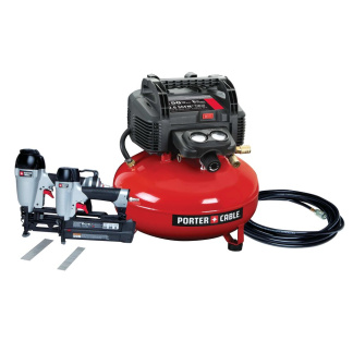 Porter Cable PCFP12656 2 TOOL COMPRESSOR COMBO KIT (C2002 COMPRESSOR, BN200SB BRAD NAILER & FN250SB FINISH NAILER)