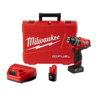 Milwaukee 2503-22 M12 FUEL 12 Volt Lithium-Ion Brushless Cordless 1/2 in. Drill Driver Kit