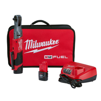 Milwaukee 2557-22 M12 FUEL 12 Volt Lithium-Ion Brushless Cordless 3/8 in. Ratchet 2 Battery Kit