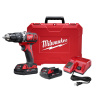 Milwaukee 2607-22CT M18 Compact 1/2 in. Hammer Drill Driver Kit w/ Compact Batteries