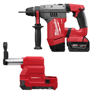 Milwaukee 2715-22DE M18 FUEL 1-1/8 in. SDS-Plus Rotary Hammer & HAMMERVAC Dedicated Dust Extractor Kit