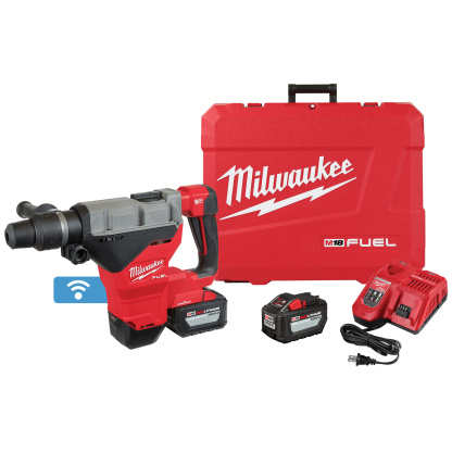 Milwaukee 2718-22HD M18 FUEL 18 Volt Lithium-Ion Brushless Cordless 1-3/4 in. SDS Max Rotary Hammer with One Key Two HD12.0 Battery Kit