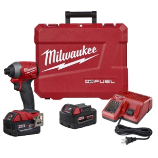 Milwaukee 2853-22 M18 FUEL 18 Volt Lithium-Ion Brushless Cordless 1/4 in. Hex Impact Driver XC Kit