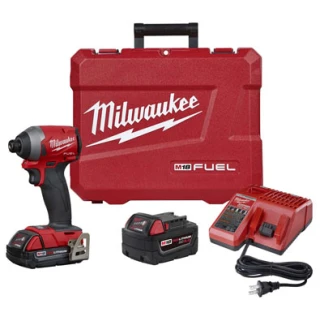 Milwaukee 2853-22CT M18 FUEL 18 Volt Lithium-Ion Brushless Cordless 1/4 in. Hex Impact Driver CP Kit