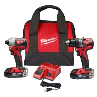 Milwaukee 2892-22CT M18 Compact Brushless Drill Driver/Impact Driver Combo Kit