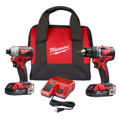 Milwaukee 2892-22CT M18 Compact Brushless Drill Driver/Impact Driver Combo Kit