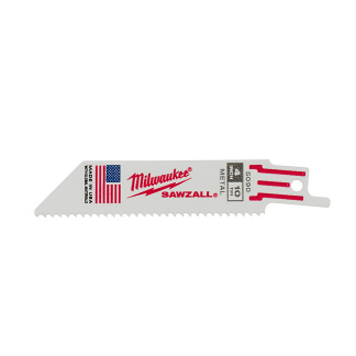 Milwaukee 48-00-5090 4 in. 10 TPI Thin Kerf SAWZALL Blades - 5 Pack