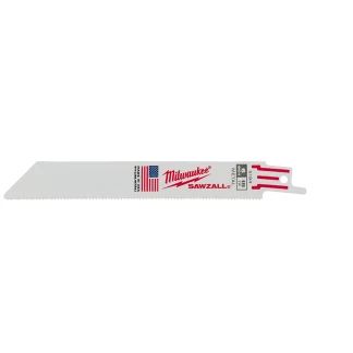 Milwaukee 48-00-5184 6 in. 18TPI SAWZALL Reciporcating Saw Blade - 5 Pack