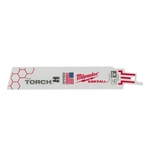 Milwaukee 48-00-5782 6 in. 14 TPI THE TORCH SAWZALL Reciporcating Saw Blades - 5 Pack
