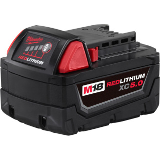 Milwaukee 48-11-1850 M18 18 Volt Lithium-Ion Cordless REDLITHIUM XC 5.0Ah Extended Capacity Battery Pack