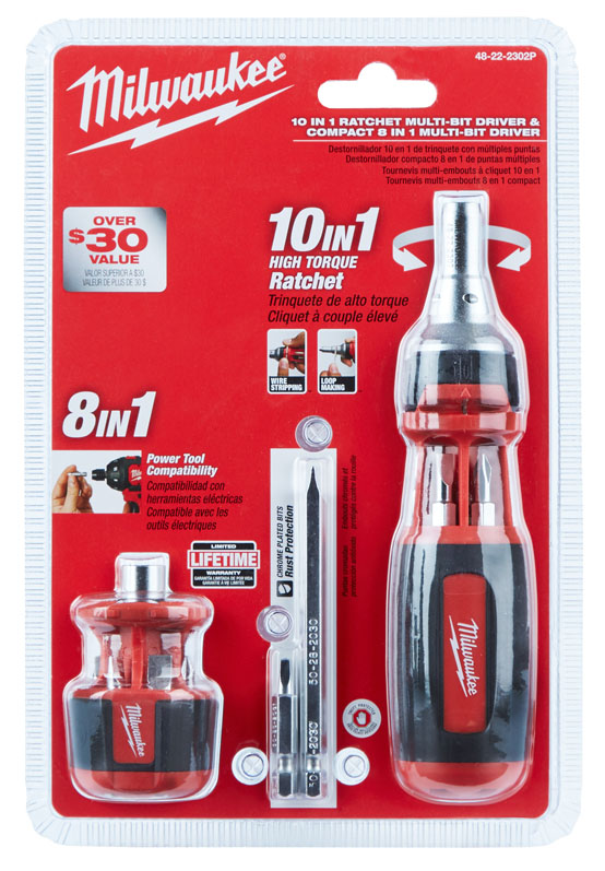 10 in 1 Ratchet MultiBit Driver & Compact 8 in 1 Multi Bit Driver