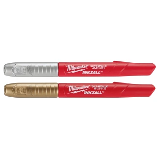 Milwaukee 48-22-3123 INKZALL Silver/Gold Fine Point Markers (2 Pack)