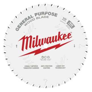 Milwaukee 48-40-1024 10 in. 40T General Purpose Circular Saw Blade