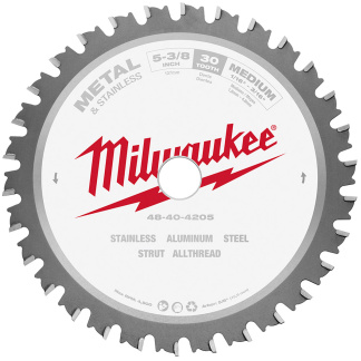 Milwaukee 48-40-4205 5-3/8 in. Metal & Stainless Cutting Circular Saw Blade 5/8 in. Arbor