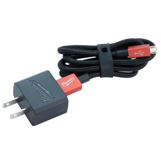 Milwaukee 48-59-1202 3ft Micro-USB Cable and 2.1A Wall Charger