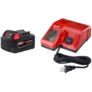 Milwaukee 48-59-1850 M18 REDLITHIUM XC 5.0Ah Battery and Charger Starter Kit