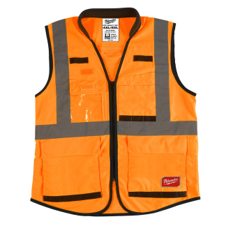 Milwaukee 48-73-5094 Class 2 High Visibility Orange Performance Safety Vest - 4XL/5XL (CSA)