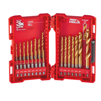 Milwaukee 48-89-4631 SHOCKWAVE RED HELIX Titanium Drill Bit Set - 23 PC