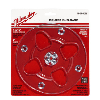 Milwaukee 49-54-1026 7 in. Diameter 1-3/16 in. Center Hole Sub-Base - Clear