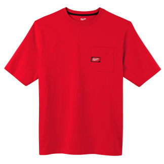 Milwaukee 601R-2X Heavy Duty Pocket T-Shirt - Short Sleeve - Red 2X