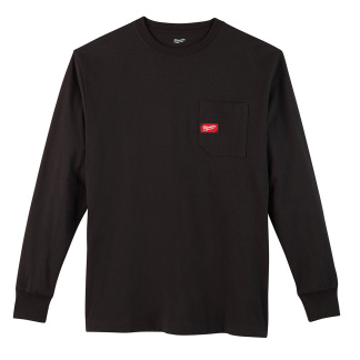 Milwaukee 602B-M Heavy Duty Pocket T-Shirt - Long Sleeve - Black M