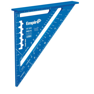 Empire E2994 7 in. True Blue Laser Etched Rafter Square
