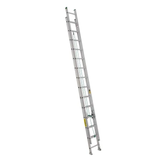 28 ft Featherlite 2228 Aluminum Extension Ladder, Type II, 225 lb Load Capacity