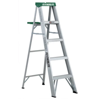 5 ft Featherlite 2405 Aluminum Step Ladder, Type II, 225 lb Load Capacity